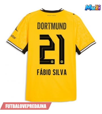 Lacne Muži Futbalové dres Borussia Dortmund Fabio Silva #21 2026-27 Krátky Rukáv - Domáci